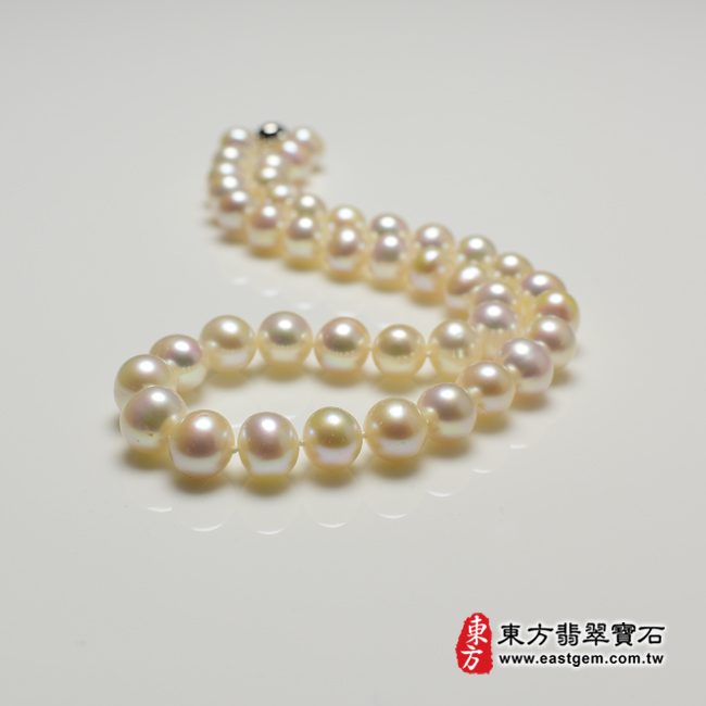 白珍珠項鍊(白珍珠珠子，珠徑約0.95mm，MWB005) 客製化設計各種白珍珠珠串、白珍珠珠子、白珍珠項鍊、白珍珠手珠。★附東方翡翠寶石保證卡商品圖
