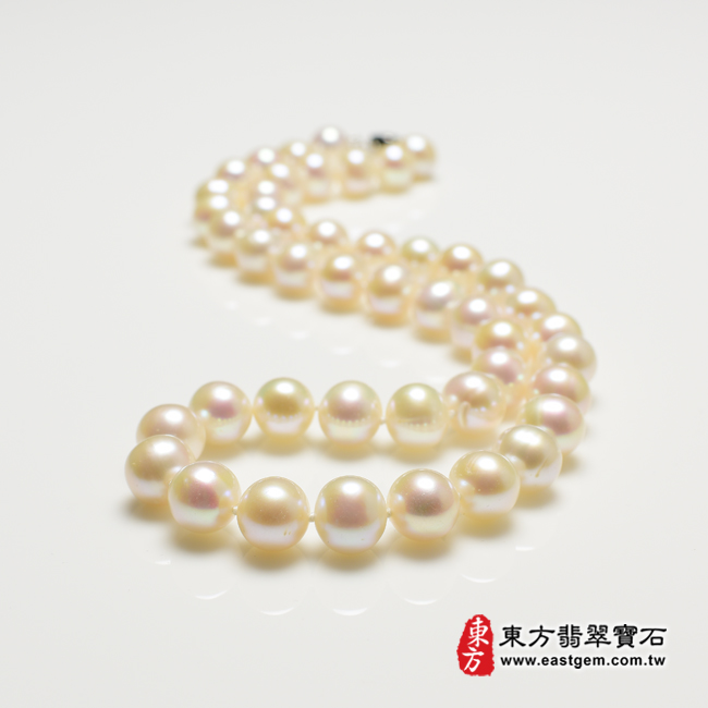 白珍珠項鍊(白珍珠珠子，珠徑約0.85mm，MWB011) 客製化設計各種白珍珠珠串、白珍珠珠子、白珍珠項鍊、白珍珠手珠。★附東方翡翠寶石保證卡-商品圖