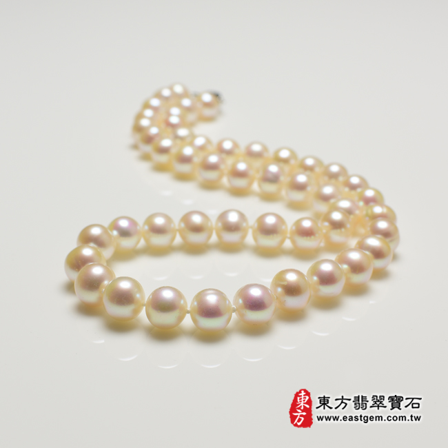 白珍珠項鍊(白珍珠珠子，珠徑約0.9mm，MWB012) 客製化設計各種白珍珠珠串、白珍珠珠子、白珍珠項鍊、白珍珠手珠。★附東方翡翠寶石保證卡商品圖