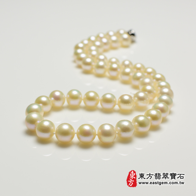 白珍珠項鍊(白珍珠珠子，珠徑約0.85mm，MWB016) 客製化設計各種白珍珠珠串、白珍珠珠子、白珍珠項鍊、白珍珠手珠。★附東方翡翠寶石保證卡-商品圖