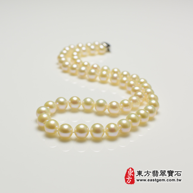 白珍珠項鍊(白珍珠珠子，珠徑約0.8mm，MWB017) 客製化設計各種白珍珠珠串、白珍珠珠子、白珍珠項鍊、白珍珠手珠。★附東方翡翠寶石保證卡商品圖