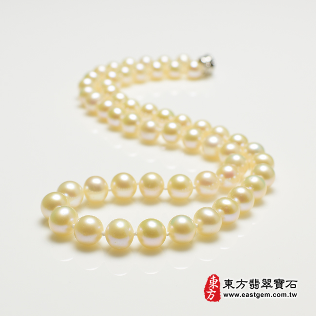 白珍珠項鍊(白珍珠珠子，珠徑約0.8mm，MWB019) 客製化設計各種白珍珠珠串、白珍珠珠子、白珍珠項鍊、白珍珠手珠。★附東方翡翠寶石保證卡商品圖
