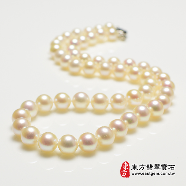 白珍珠項鍊(白珍珠珠子，珠徑約0.75mm，MWB023) 客製化設計各種白珍珠珠串、白珍珠珠子、白珍珠項鍊、白珍珠手珠。★附東方翡翠寶石保證卡-商品圖