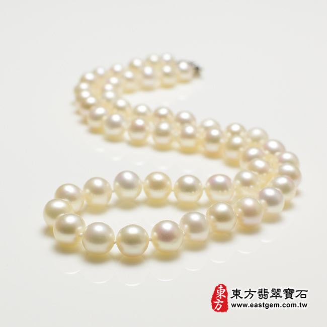 白珍珠項鍊(白珍珠珠子，珠徑約0.8mm，MWB024) 客製化設計各種白珍珠珠串、白珍珠珠子、白珍珠項鍊、白珍珠手珠。★附東方翡翠寶石保證卡商品圖
