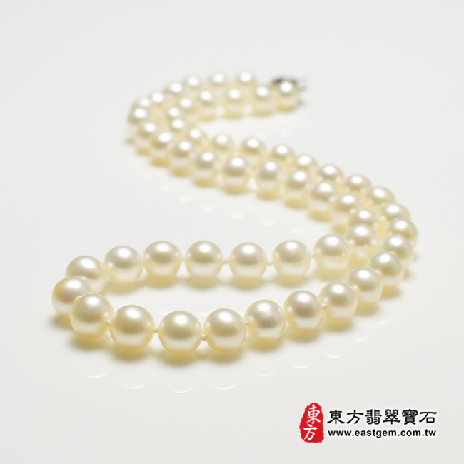 白珍珠項鍊(白珍珠珠子，珠徑約0.7mm，MWB025) 客製化設計各種白珍珠珠串、白珍珠珠子、白珍珠項鍊、白珍珠手珠。★附東方翡翠寶石保證卡-商品圖