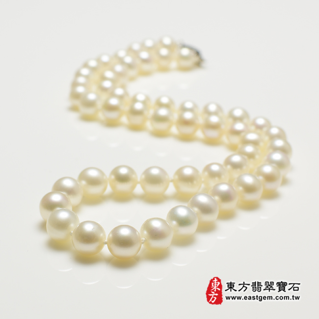 白珍珠項鍊(白珍珠珠子，珠徑約0.8mm，MWB026) 客製化設計各種白珍珠珠串、白珍珠珠子、白珍珠項鍊、白珍珠手珠。★附東方翡翠寶石保證卡-商品圖