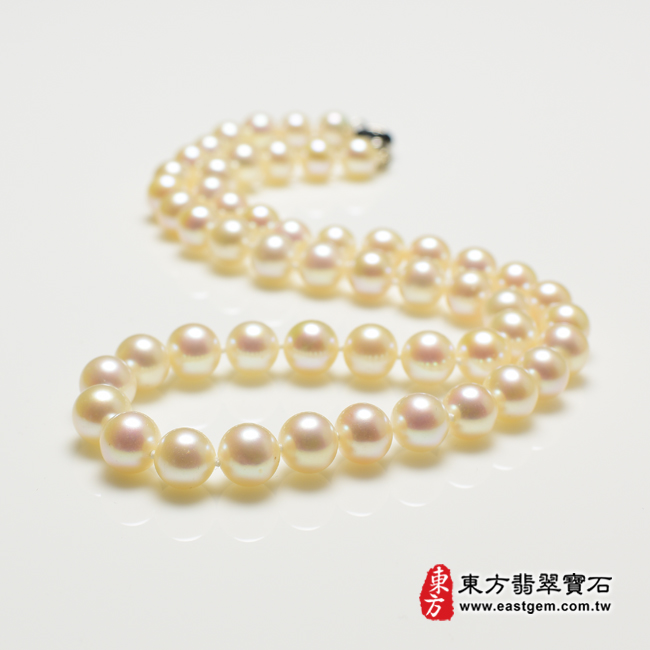 白珍珠項鍊(白珍珠珠子，珠徑約0.8mm，MWB027) 客製化設計各種白珍珠珠串、白珍珠珠子、白珍珠項鍊、白珍珠手珠。★附東方翡翠寶石保證卡-商品圖