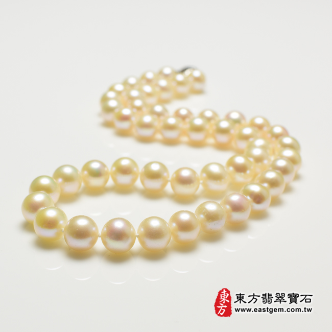 白珍珠項鍊(白珍珠珠子，珠徑約0.85mm，MWB029) 客製化設計各種白珍珠珠串、白珍珠珠子、白珍珠項鍊、白珍珠手珠。★附東方翡翠寶石保證卡商品圖