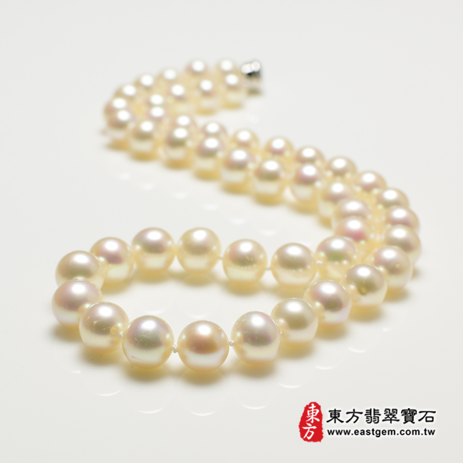 白珍珠項鍊(白珍珠珠子，珠徑約0.85mm，MWB030) 客製化設計各種白珍珠珠串、白珍珠珠子、白珍珠項鍊、白珍珠手珠。★附東方翡翠寶石保證卡商品圖