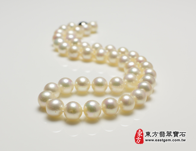 白珍珠項鍊(白珍珠珠子，珠徑約1mm，MWB008) 客製化設計各種白珍珠珠串、白珍珠珠子、白珍珠項鍊、白珍珠手珠。★附東方翡翠寶石保證卡