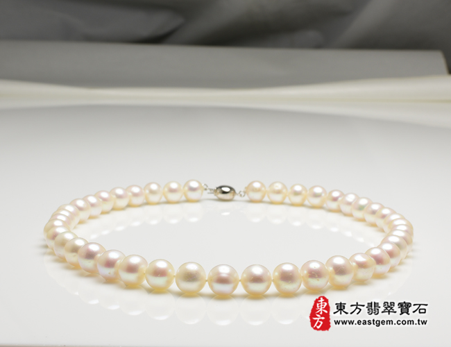 白珍珠項鍊(白珍珠珠子，珠徑約1mm，MWB009) 客製化設計各種白珍珠珠串、白珍珠珠子、白珍珠項鍊、白珍珠手珠。★附東方翡翠寶石保證卡