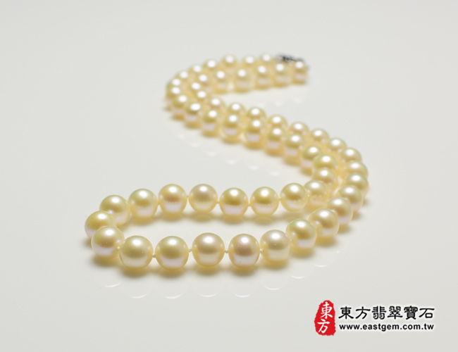 白珍珠項鍊(白珍珠珠子，珠徑約0.8mm，MWB015) 客製化設計各種白珍珠珠串、白珍珠珠子、白珍珠項鍊、白珍珠手珠。★附東方翡翠寶石保證卡