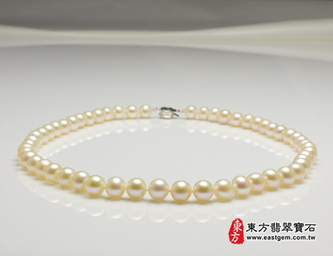 白珍珠項鍊(白珍珠珠子，珠徑約0.8mm，MWB018) 客製化設計各種白珍珠珠串、白珍珠珠子、白珍珠項鍊、白珍珠手珠。★附東方翡翠寶石保證卡