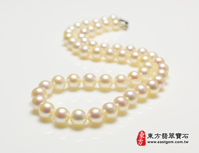 白珍珠項鍊(白珍珠珠子，珠徑約0.75mm，MWB023) 客製化設計各種白珍珠珠串、白珍珠珠子、白珍珠項鍊、白珍珠手珠。★附東方翡翠寶石保證卡