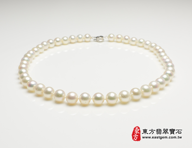 白珍珠項鍊(白珍珠珠子，珠徑約0.9mm，MWB028) 客製化設計各種白珍珠珠串、白珍珠珠子、白珍珠項鍊、白珍珠手珠。★附東方翡翠寶石保證卡
