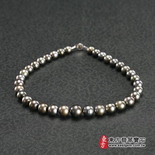 黑珍珠項鍊(黑珍珠珠子，珠徑約0.37mm，MBP001) 客製化設計各種黑珍珠珠串、黑珍珠珠子、黑珍珠項鍊、黑珍珠手珠。★附東方翡翠寶石保證卡