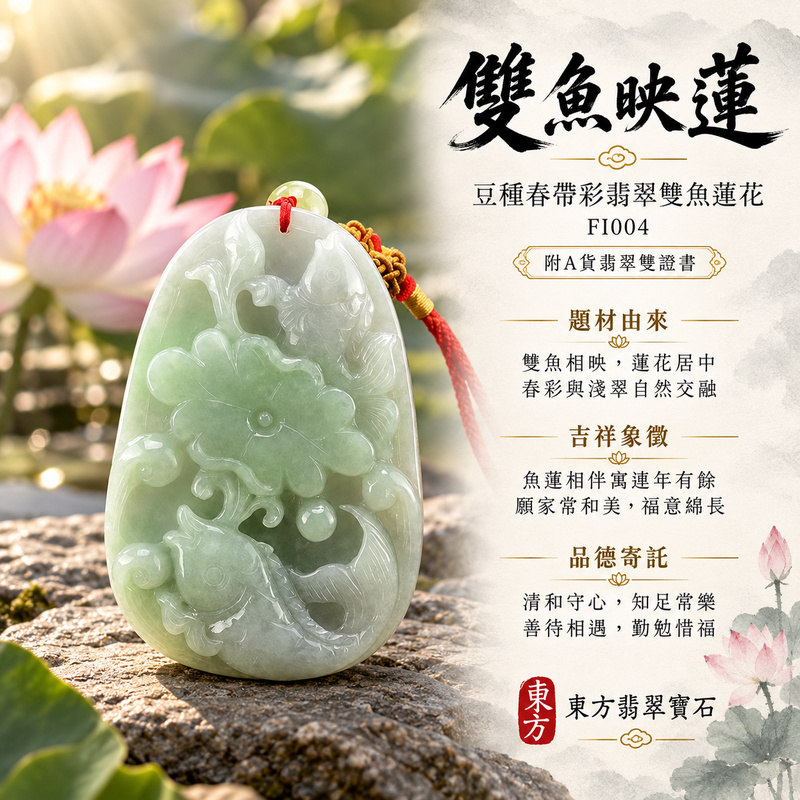 翡翠魚項鍊玉珮|年年有餘・富足圓滿・吉祥順遂|天然A貨翡翠・緬甸玉・豆種・春帶彩|雙魚蓮花|魚玉珮・魚玉墜・魚吊墜・魚項鍊|FI004|客製化訂做魚玉珮、魚玉墜、魚吊墜、魚項鍊|附A貨翡翠雙證書 翡翠魚項鍊玉珮|年年有餘・富足圓滿・吉祥順遂|天然A貨翡翠・緬甸玉・豆種・春帶彩|雙魚蓮花|魚玉珮・魚玉墜・魚吊墜・魚項鍊|FI004|客製化訂做魚玉珮、魚玉墜、魚吊墜、魚項鍊|附A貨翡翠雙證書