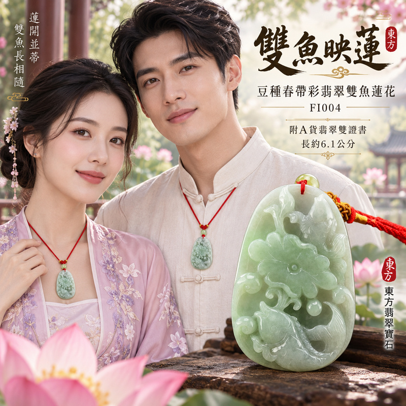 翡翠魚項鍊玉珮|年年有餘・富足圓滿・吉祥順遂|天然A貨翡翠・緬甸玉・豆種・春帶彩|雙魚蓮花|魚玉珮・魚玉墜・魚吊墜・魚項鍊|FI004|客製化訂做魚玉珮、魚玉墜、魚吊墜、魚項鍊|附A貨翡翠雙證書 翡翠魚項鍊玉珮|年年有餘・富足圓滿・吉祥順遂|天然A貨翡翠・緬甸玉・豆種・春帶彩|雙魚蓮花|魚玉珮・魚玉墜・魚吊墜・魚項鍊|FI004|客製化訂做魚玉珮、魚玉墜、魚吊墜、魚項鍊|附A貨翡翠雙證書