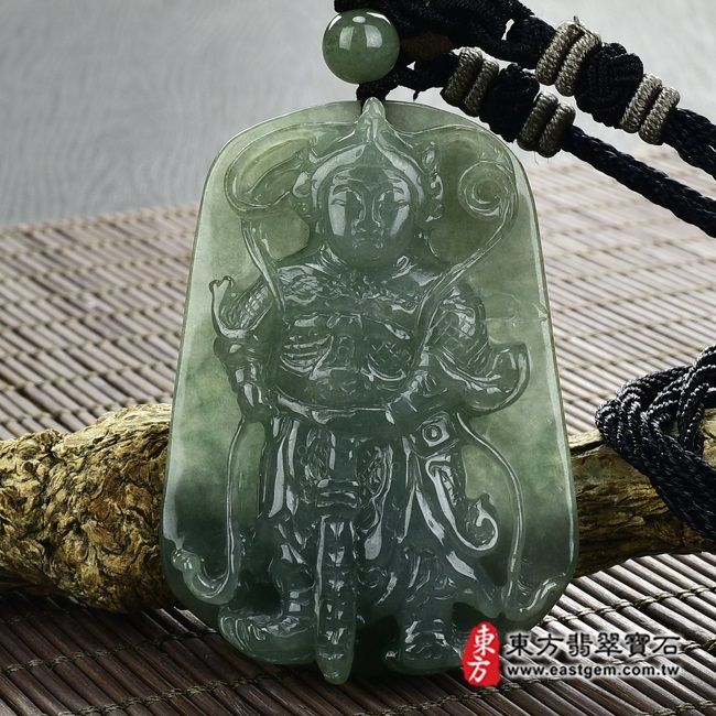 編號：GY298翡翠神明玉珮商品實照