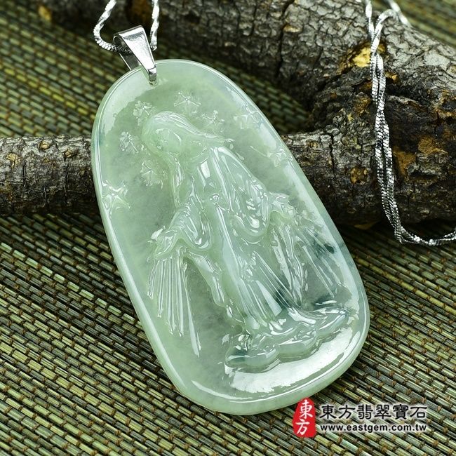 編號：MA002翡翠神明玉珮商品實照