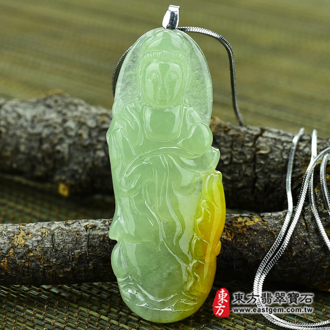 編號：GY134翡翠神明玉珮商品實照