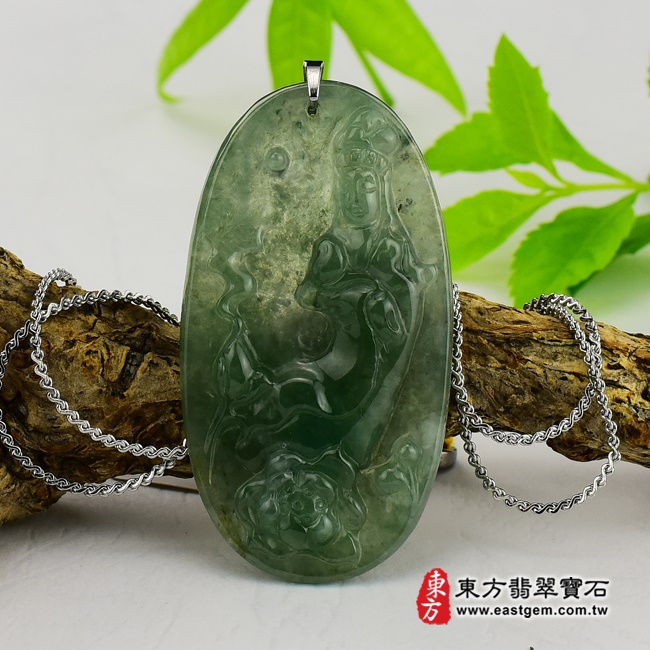 編號：GY110翡翠神明玉珮商品實照