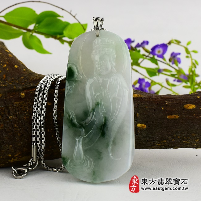 編號：GY090翡翠神明玉珮商品實照
