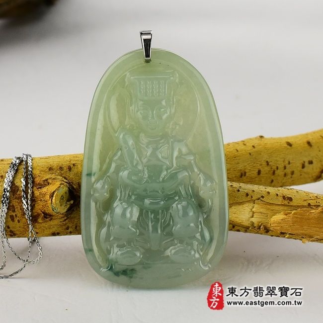 編號：MD012翡翠神明玉珮商品實照