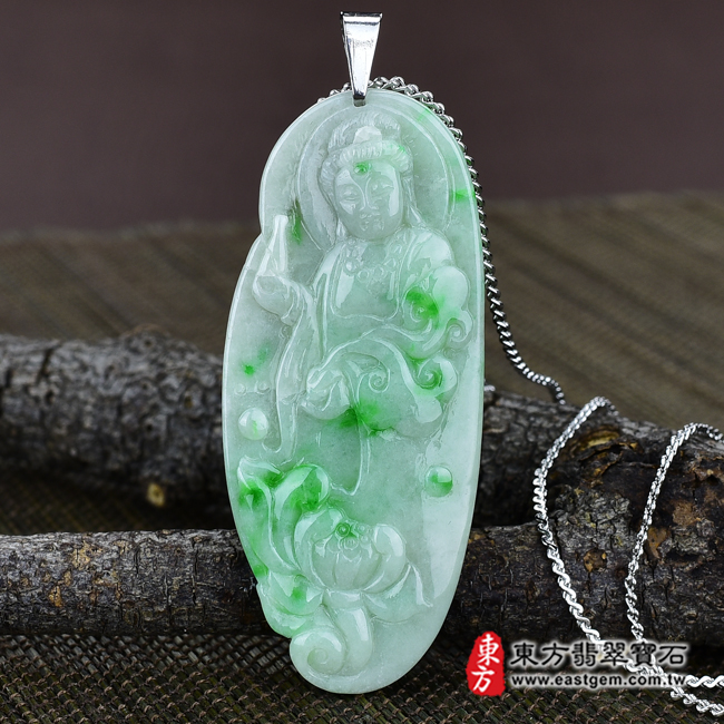 編號：GY104翡翠神明玉珮商品實照