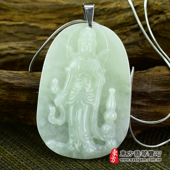 編號：GY120翡翠神明玉珮商品實照