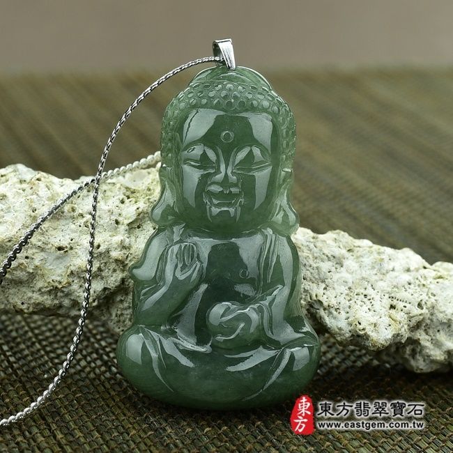 編號：FD070翡翠神明玉珮商品實照