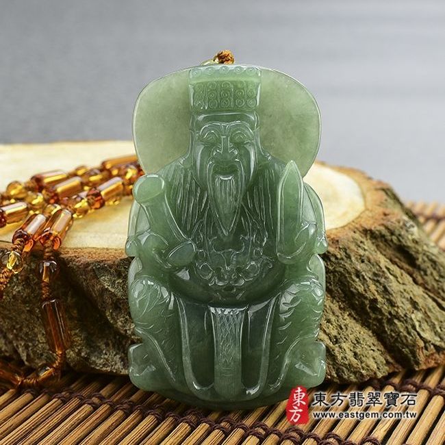 編號：EH002翡翠神明玉珮商品實照