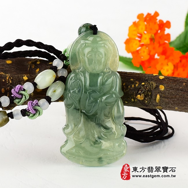 編號：GY065翡翠神明玉珮商品實照