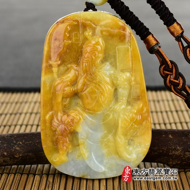 編號：KG098翡翠神明玉珮商品實照