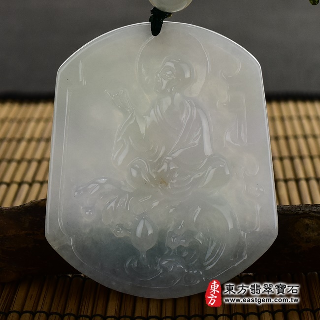 編號：KN023翡翠神明玉珮商品實照