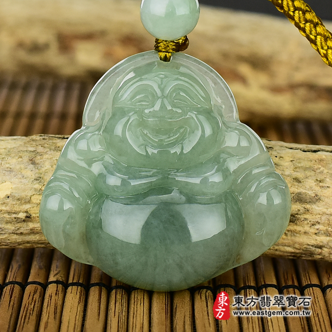 （已出售勿下標，可訂做）翡翠彌勒佛項鍊玉珮（彌勒佛：彌勒佛牌A貨翡翠彌勒佛玉珮、緬甸玉彌勒佛玉墜）。綠色糯種彌勒佛，ML152。客製化訂做各種翡翠彌勒佛吊墜玉珮項鍊。★附A貨翡翠雙證書翡翠手鐲、翡翠玉鐲商品