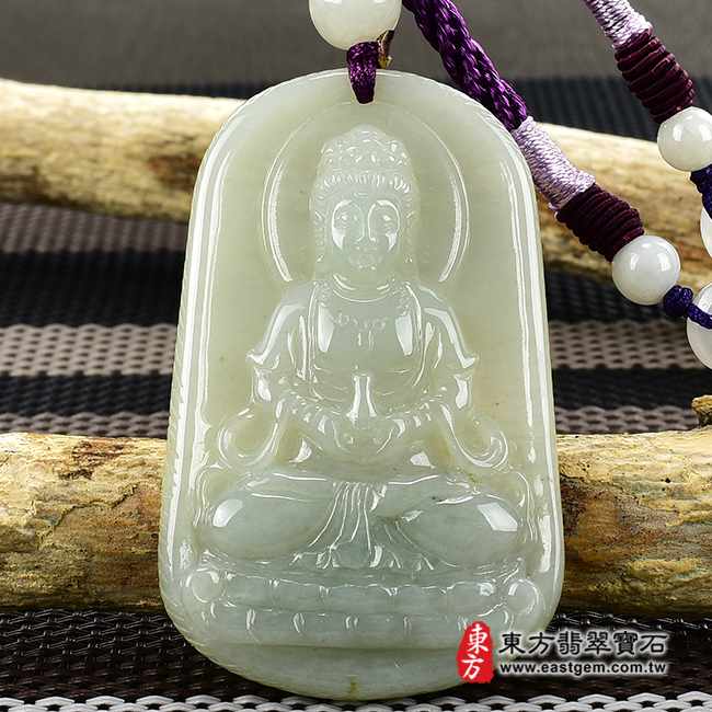 (已出售勿下標，可訂做)翡翠觀世音菩薩項鍊玉珮（觀世音菩薩、寶瓶觀音：觀世音菩薩牌A貨翡翠觀世音菩薩玉珮、緬甸玉觀世音菩薩玉墜）。淡綠色糯種觀世音菩薩，GY1095。客製化訂做各種翡翠觀世音菩薩吊墜玉珮項鍊。★附A貨翡翠雙證書翡翠手鐲、翡翠玉鐲商品