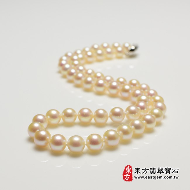 白珍珠項鍊(白珍珠珠子，珠徑約0.75mm，MWB020) 客製化設計各種白珍珠珠串、白珍珠珠子、白珍珠項鍊、白珍珠手珠。★附東方翡翠寶石保證卡商品圖