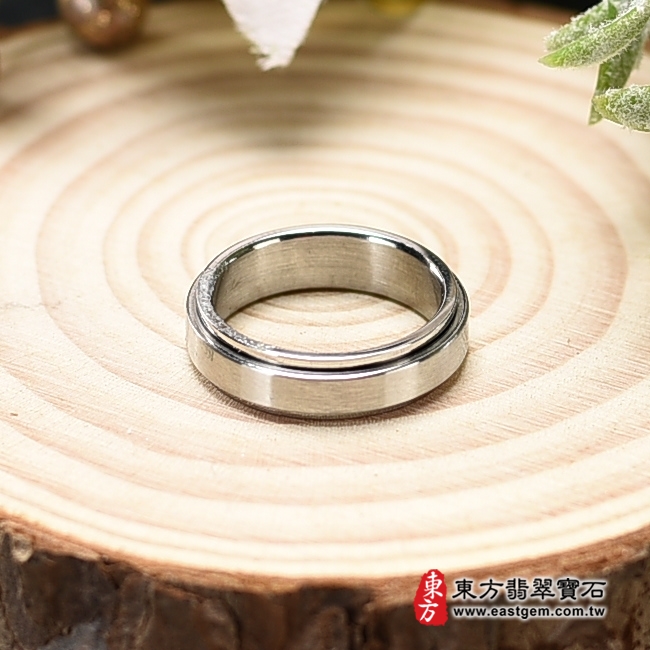 不鏽鋼戒指（不鏽鋼戒指，結婚戒指、結婚對戒、男女對戒）。國際圍8.5，RSD010。客製化訂做各種不鏽鋼不透鋼戒指吊墜項鍊。★附東方翡翠寶石保證卡-商品圖