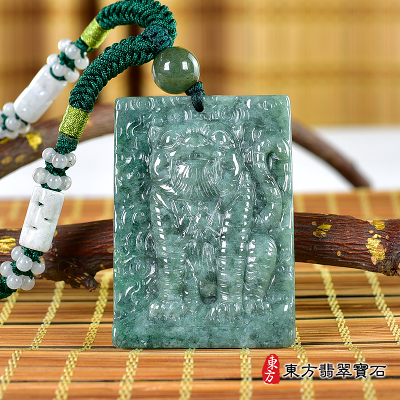 編號：TR131翡翠神明玉珮商品實照