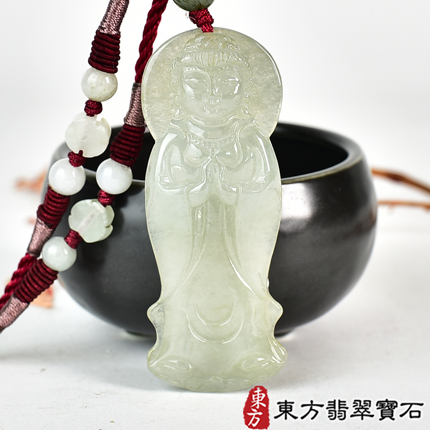 編號：GY2173翡翠神明玉珮商品實照