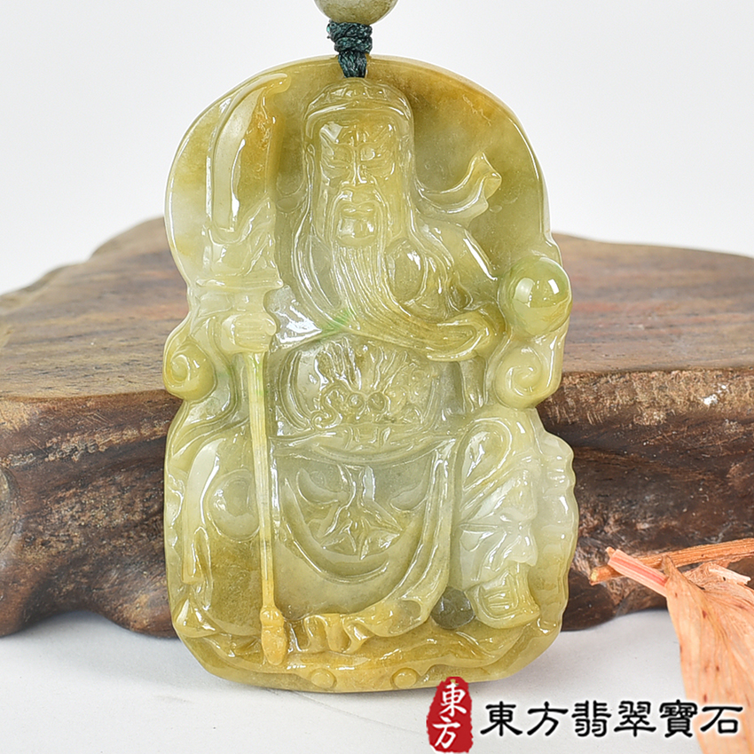 最新翡翠神明玉珮商品-翡翠關公項鍊玉珮（關聖帝君：關公牌A貨翡翠關公玉珮、緬甸玉關公玉墜）。關公，KG739。客製化訂做各種翡翠關公吊墜玉珮項鍊。★附A貨翡翠雙證書