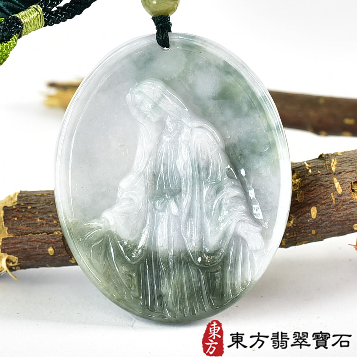 翡翠神明玉珮類最新商品，編號KN269實照圖片