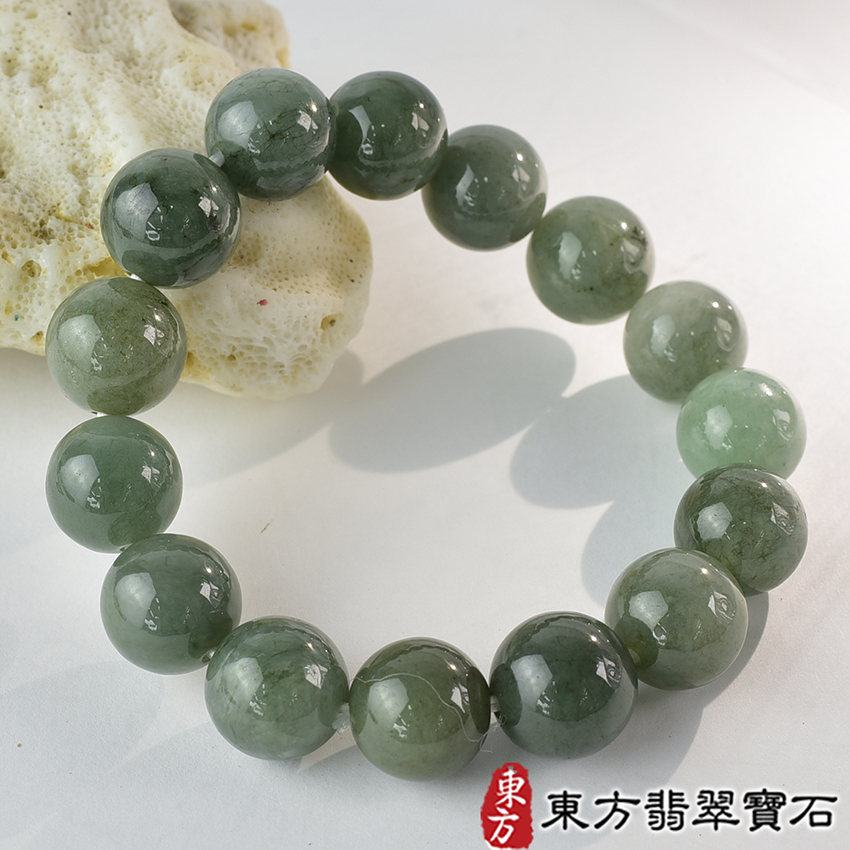 編號：OJK083翡翠手鍊、珠串商品實照