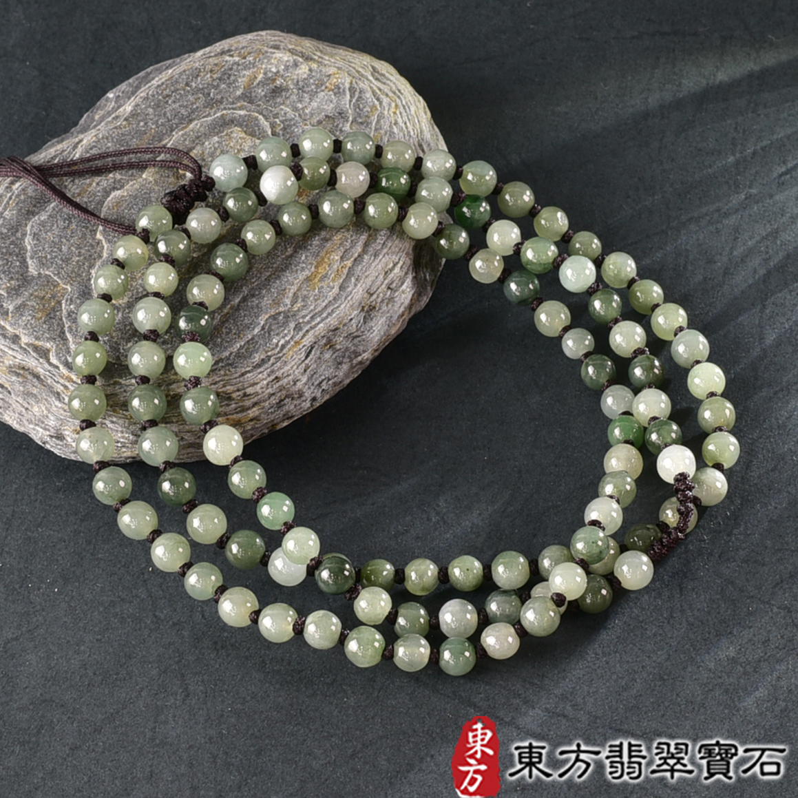 翡翠手鍊、珠串類最新商品，編號OJK100實照圖片