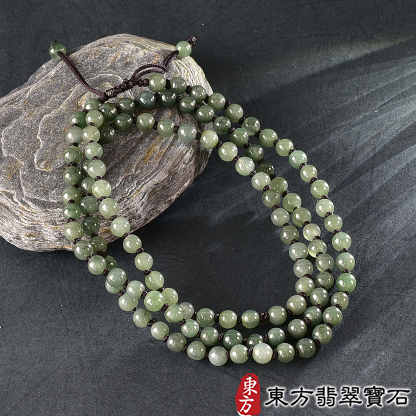 翡翠手鍊、珠串類最新商品，編號OJK098實照圖片