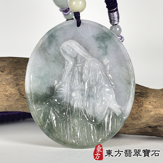 翡翠神明玉珮類最新商品，編號KN285實照圖片