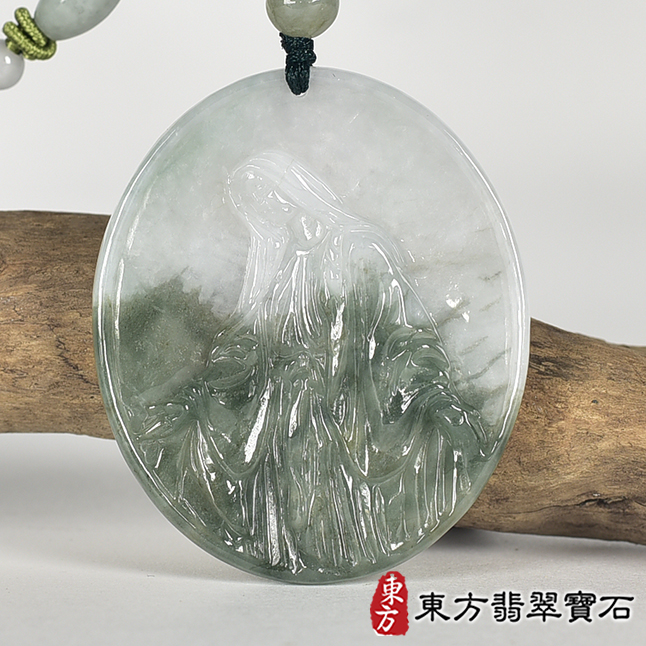 翡翠神明玉珮類最新商品，編號KN287實照圖片