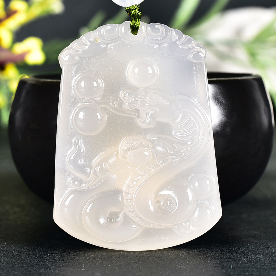 編號：SN048玉石項鍊，玉墜，吊墜商品實照