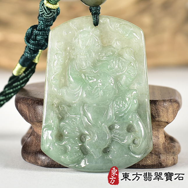 編號：KG785翡翠神明玉珮商品實照